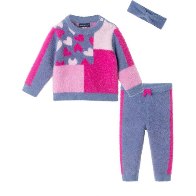 Infant Sweater & Legging Set, Pink Hearts
