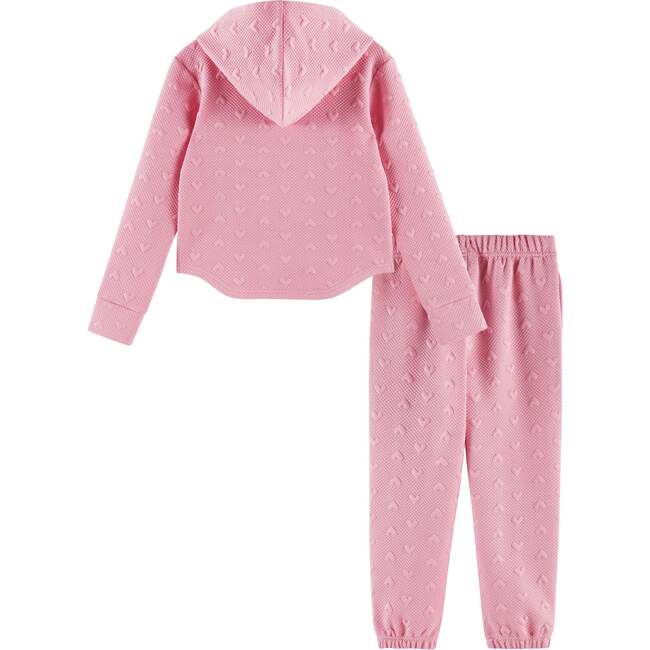 Kids Embossed Lounge Set, Pink Hearts - Mixed Apparel Set - 4