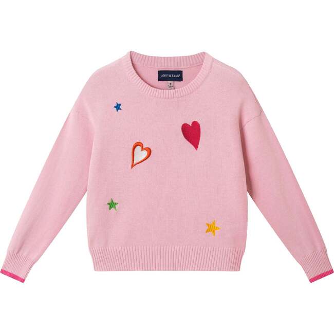 Kids Chenille Sweater & Legging Set, Hearts & Stars - Mixed Apparel Set - 4