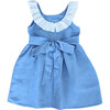 Blue Linen Lace Collar Dress - Dresses - 2 - thumbnail