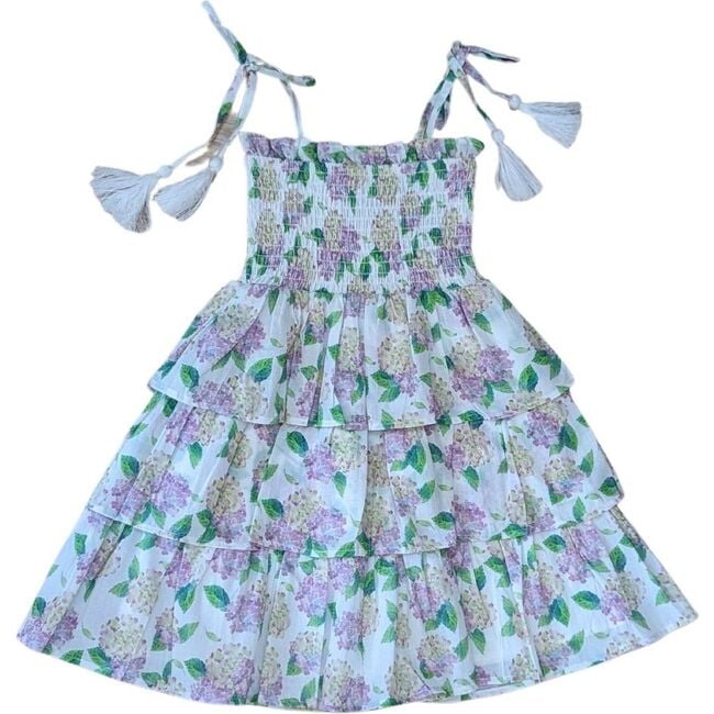 Smocked Bodice Tiered Dress Hydeangeas - Dresses - 1