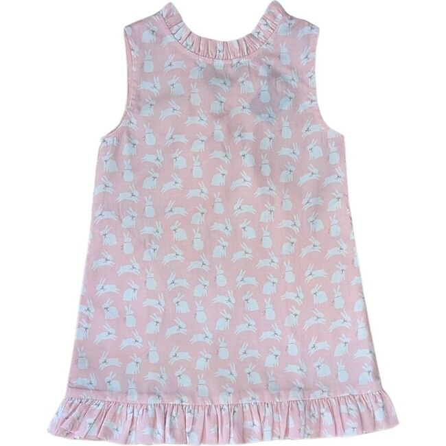 Pink Bunnies Shift Dress with Back Bow