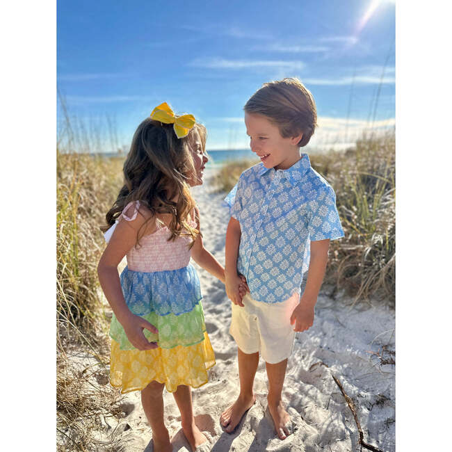 Smock Bodice Tiered Dress - Dresses - 3