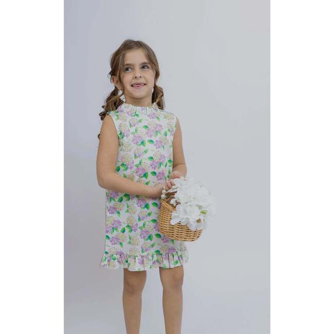 Hydrangeas Shift Dress with Back Bow - Dresses - 4