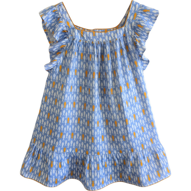 Flutter Sleeve Dress, Goldfish