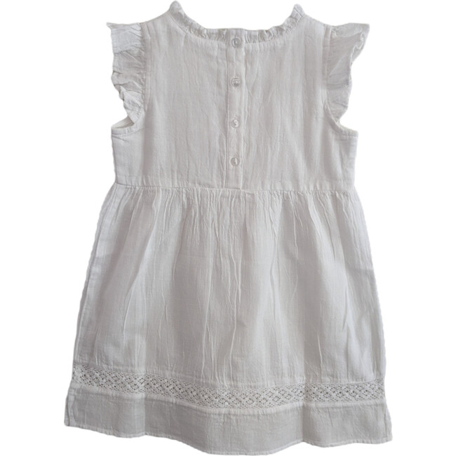 Bohemian Sleeveless Ruffles Dress, White