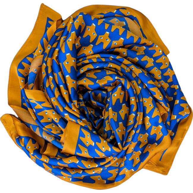 Women's Scarf, Fox/ Blue