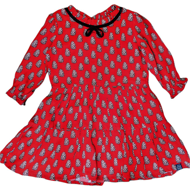 Tiered Dress, Acorns/ Orange