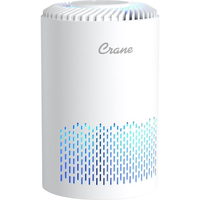 Crane True HEPA Air Purifier, Up To 150Sq. Ft., With Aroma Tray, Night Light, Adjustable Fan Speed and Timer Function