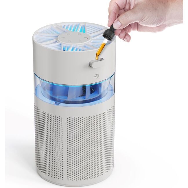 Crane True HEPA Air Purifier, Up To 200 Sq. Ft., With Aroma Tray, Night Light, Adjustable Fan Speed and Timer Function - Personal Care - 4