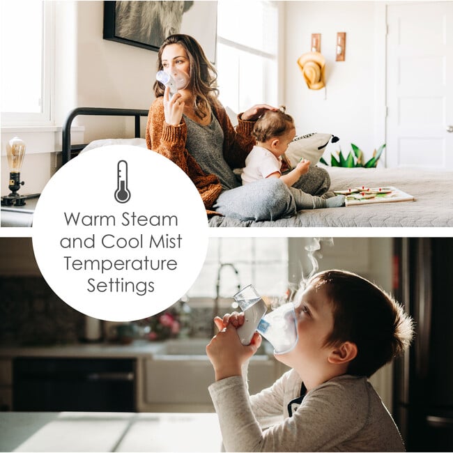 Cordless Steam Inhaler – Warm Steam & Cool Mist Functions, with Vapor Pad Tray - Personal Care - 6
