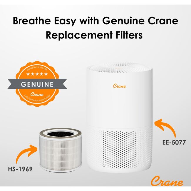Crane EE-5077 Air Purifier Replacement HEPA Filter - Personal Care - 3
