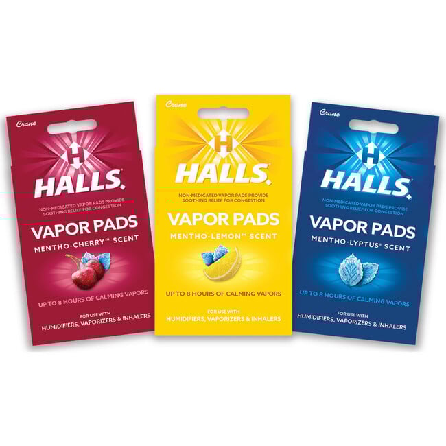HALLS® Mentho-Lyptus Scented Vapor Pads, 12-Count Pack, Long-Lasting Soothing Vapor - Personal Care - 5
