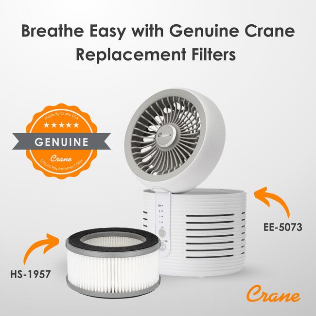 Crane EE-5073 Air Purifier Replacement HEPA Filter