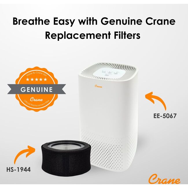 Crane EE-5067 Air Purifier Replacement HEPA Filter