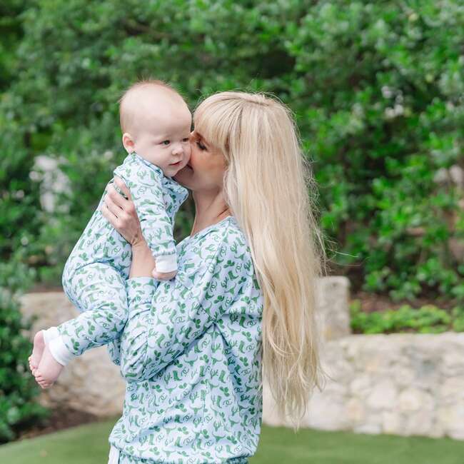 Parker Boys' Pima Cotton Zipper Pajama, Wild West Blue - Footie Pajamas - 4