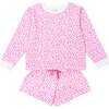 Janann Women's Sweatshirt Short Set, Confetti Hearts Pink - Pajamas - 1 - thumbnail