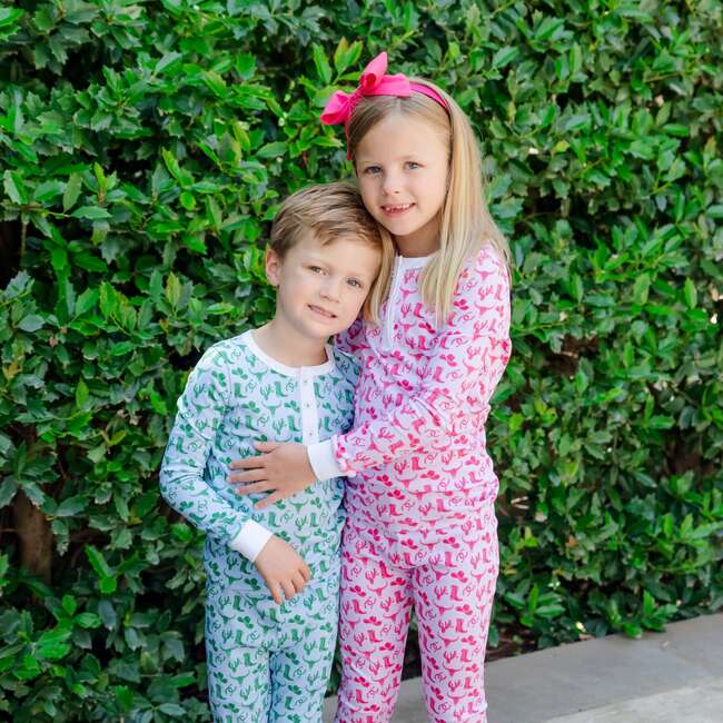 Jack Boys' Pajama Pant Set, Wild West Blue - Pajamas - 4