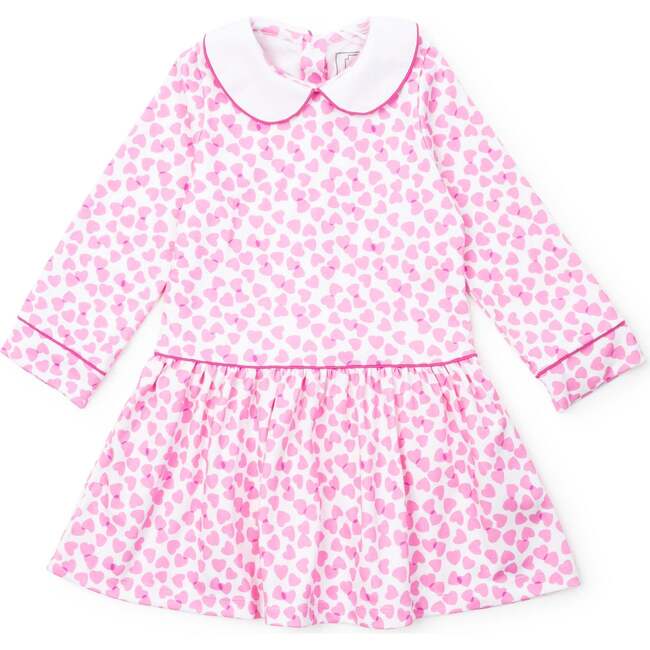 Lillian Girls' Dress, Confetti Hearts Pink