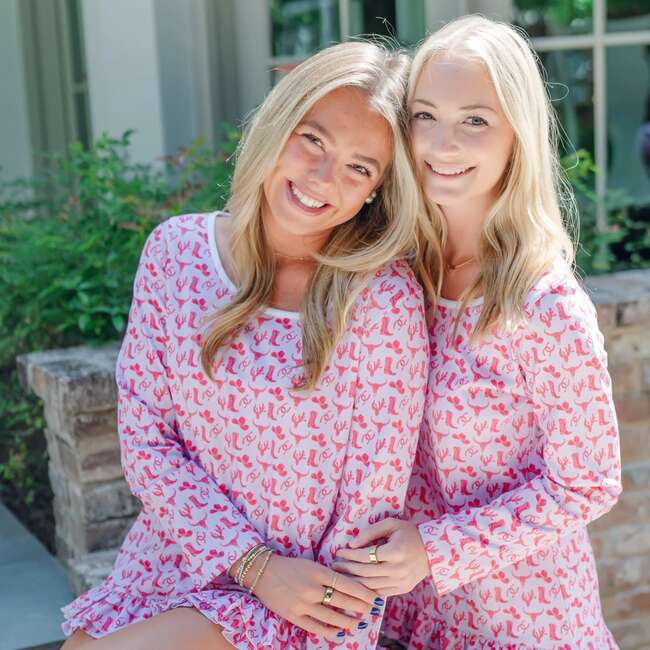 Kathryn Women's Pajama Short Set, Wild West Pink - Pajamas - 3