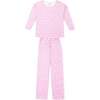 Audrey Women's Longsleeve Top Pant Set, Confetti Hearts Pink - Pajamas - 1 - thumbnail