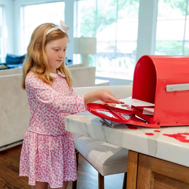 Lillian Girls' Dress, Confetti Hearts Pink - Dresses - 3