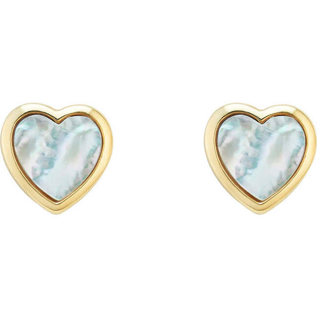 Petite Heart Stud - MOP