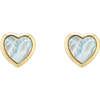 Petite Heart Stud - MOP - Earrings - 1 - thumbnail
