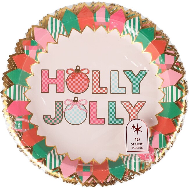 Holly Jolly Celebration Dessert Plate