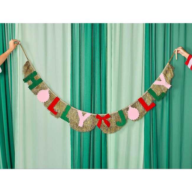 Holly Jolly Cheer Reuseable Banner - Party Accessories - 4