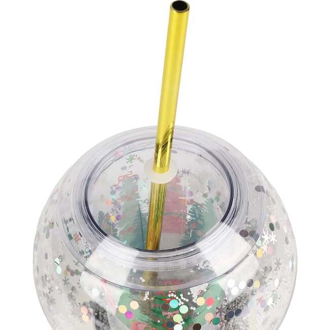 Let It Snow Globe Sipper Novelty Cup - Party Accessories - 4