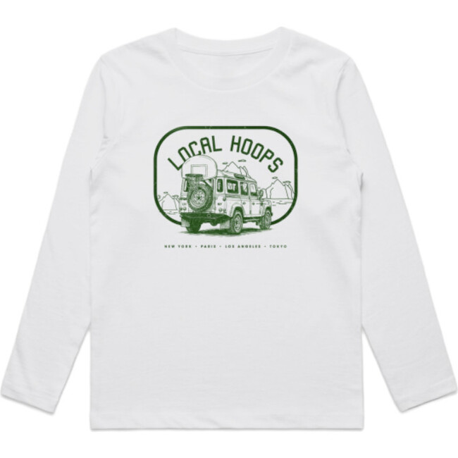 Kids The Explorer LS Tee White