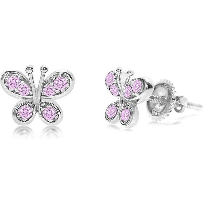 Crystal Butterfly Screwback Earrings