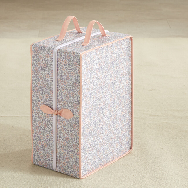 Floral Doll Case, Pink - Doll Accessories - 3