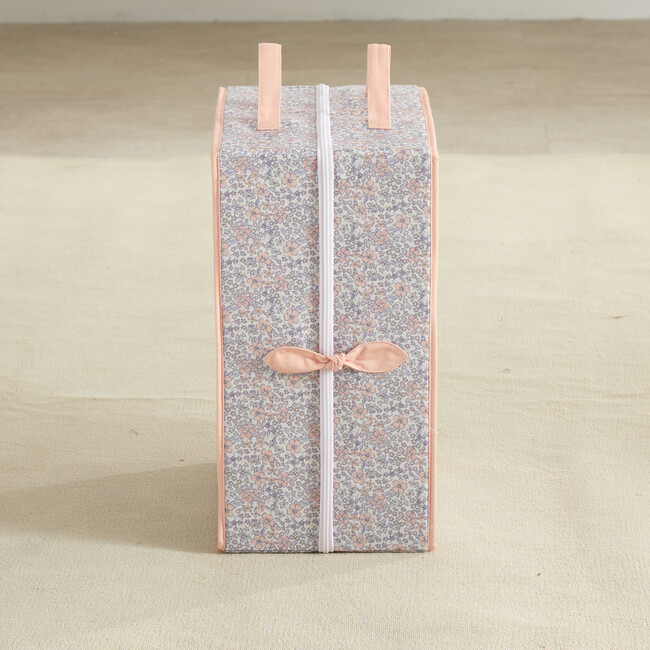 Floral Doll Case, Pink - Doll Accessories - 4