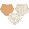 Willow 3-pc. Muslin Baby Bib Set (Copper/Leaf) - Bibs - 1 - thumbnail