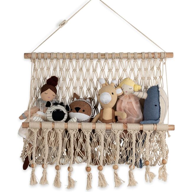 Willow Hanging Macrame Basket Storage
