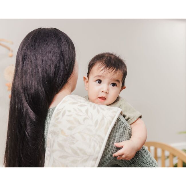 Willow 3-pc. Newborn Burp Cloth Set (Copper/Leaf) - Burp Cloths - 3