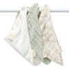 Willow 3-pc Muslin Baby. Bib Set (Neutral Leaf) - Bibs - 4