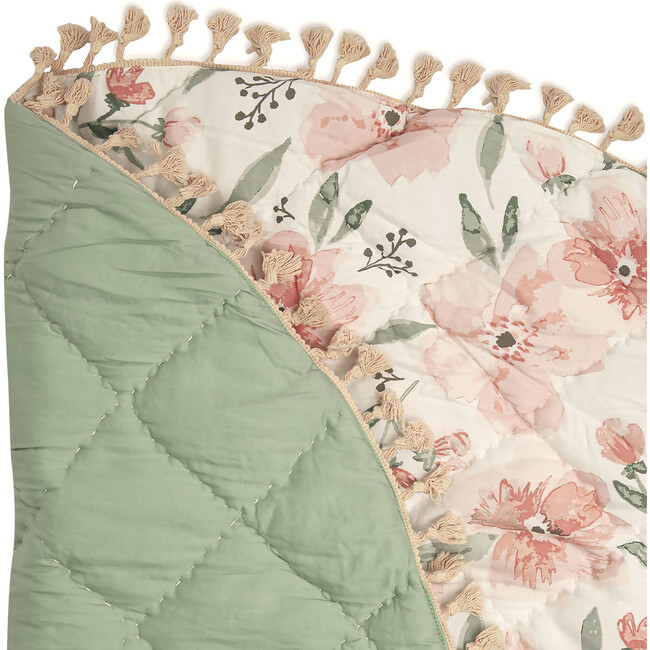Parker Quilted Baby Play Mat (Pink Floral) - Playmats - 3