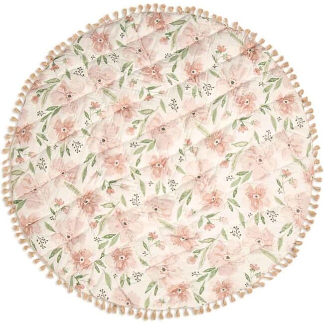Parker Quilted Baby Play Mat (Pink Floral) - Playmats - 4