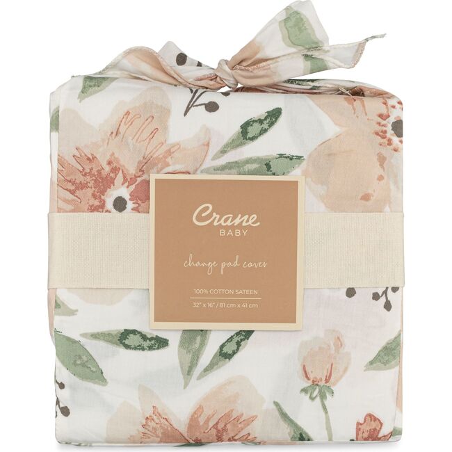Parker Pink Floral Changing Pad Cover