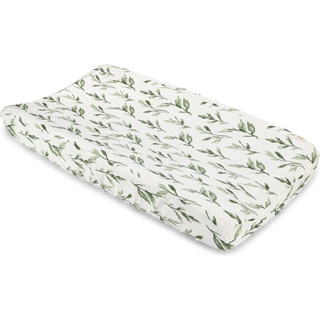 Parker Green Leaf Changing Pad Cover