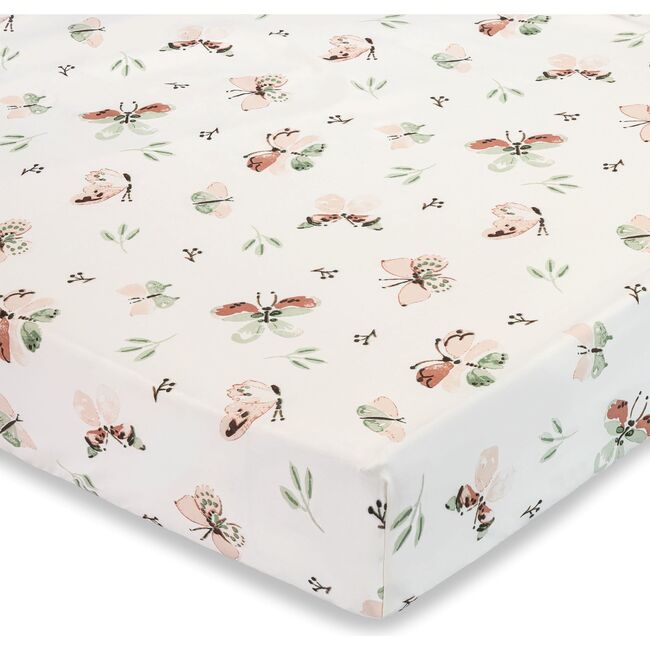 Parker Fitted Crib Sheet (Butterfly)