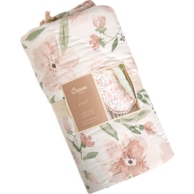 Parker Quilted Baby Play Mat (Pink Floral) - Playmats - 6