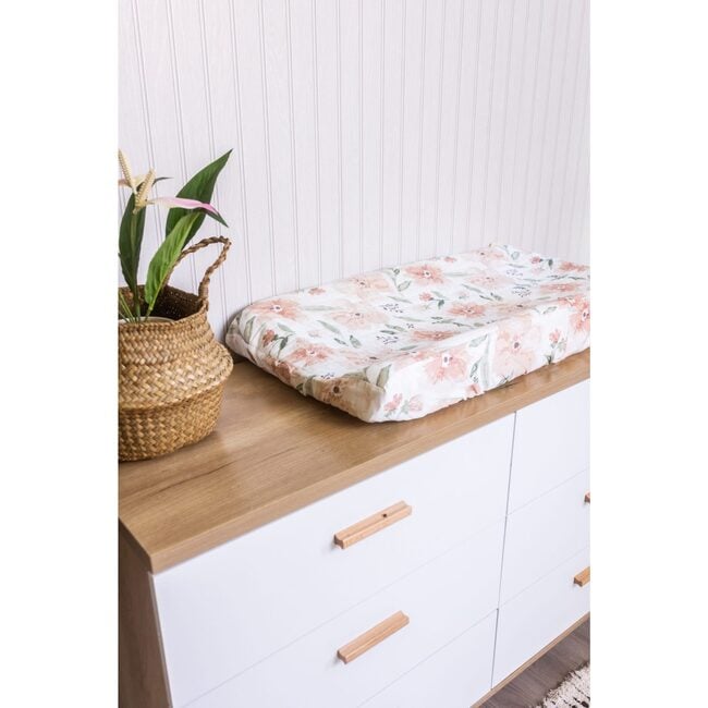 Parker Pink Floral Changing Pad Cover - Changing Pads - 3