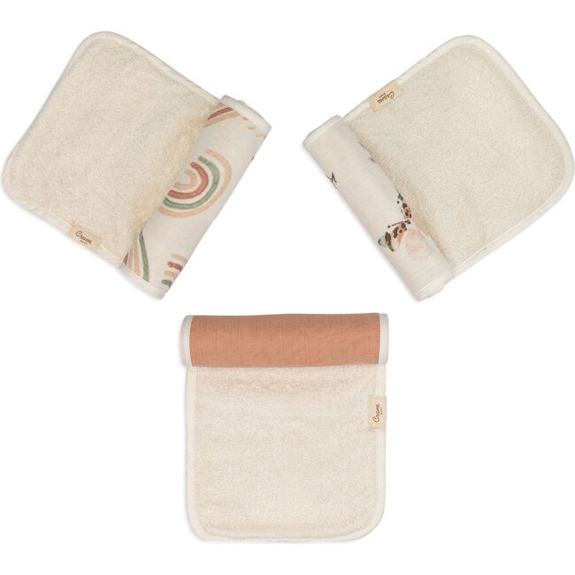 Parker 3-pc. Newborn Burp Cloth Set (Rainbow/Butterfly)