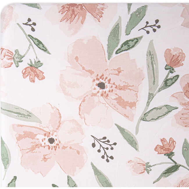 Parker Fitted Crib Sheet (Pink Floral) - Crib Sheets - 3