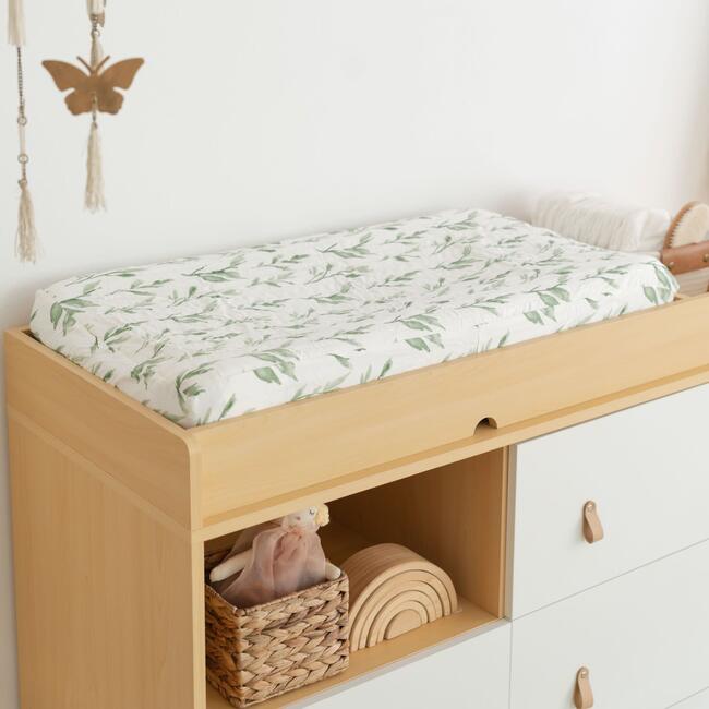 Parker Green Leaf Changing Pad Cover - Changing Pads - 4