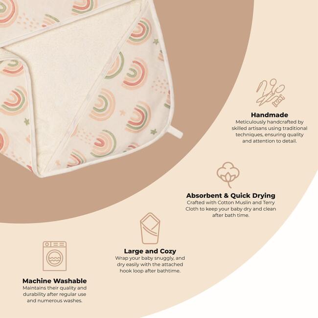 Parker Baby Hooded Towel (Rainbow) - Towels - 4